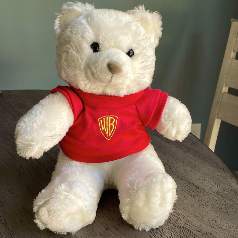 Warner Bros White Stuffed Bear - Plush